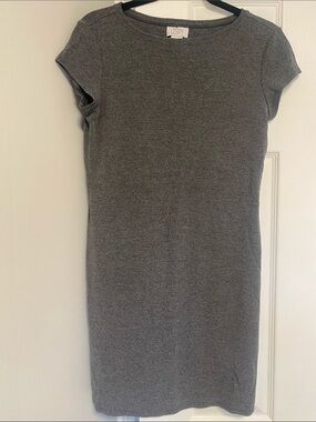 LOFT Charcoal Gray Midi Sheath Dress
